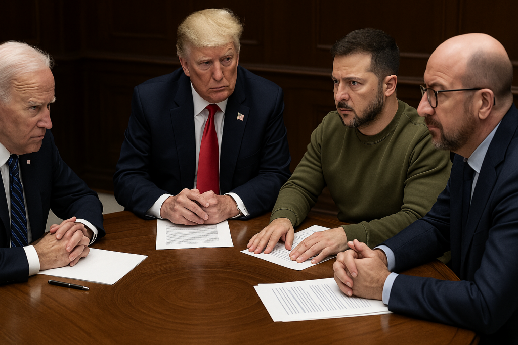 Переговоры Трампа, Зеленского и лидеров ЕС
