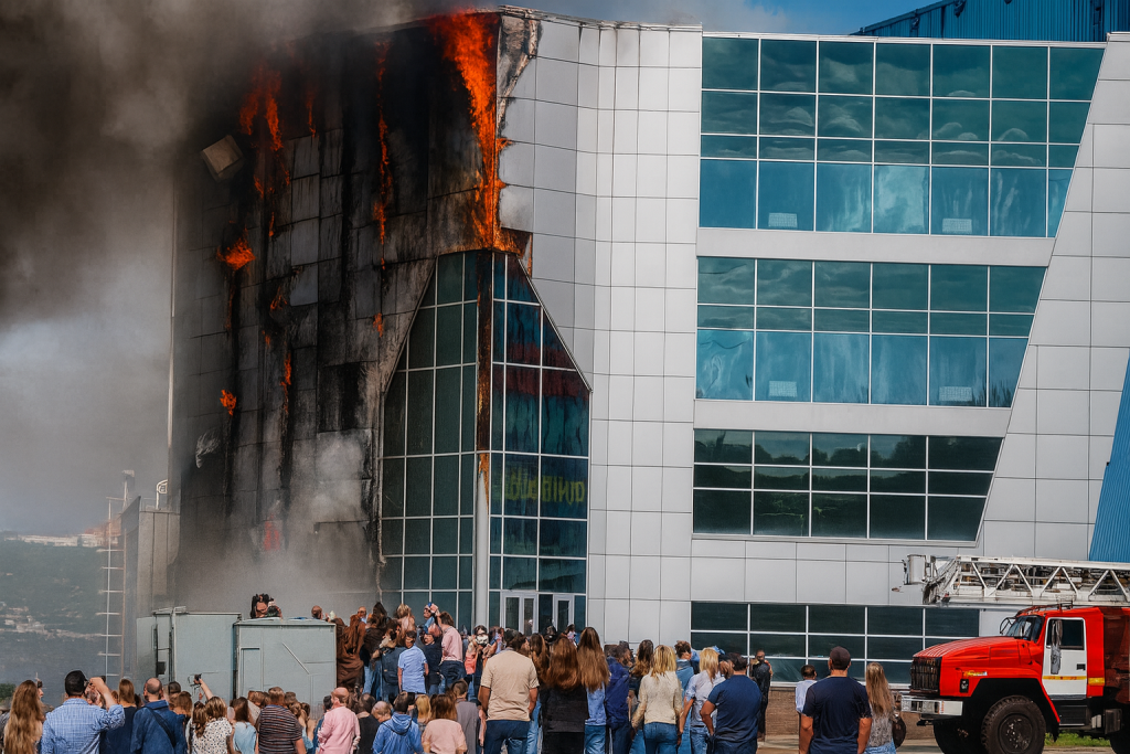 Пожар в ТЦ "Лапландии" в Кемерово