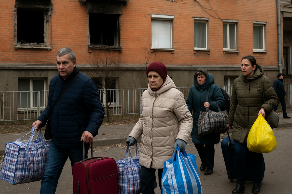 Эвакуация жителей в Ростове