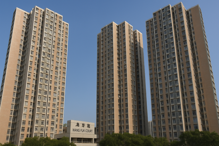 Жилой комплекс Wang Fuk Court в Гонконге до пожара