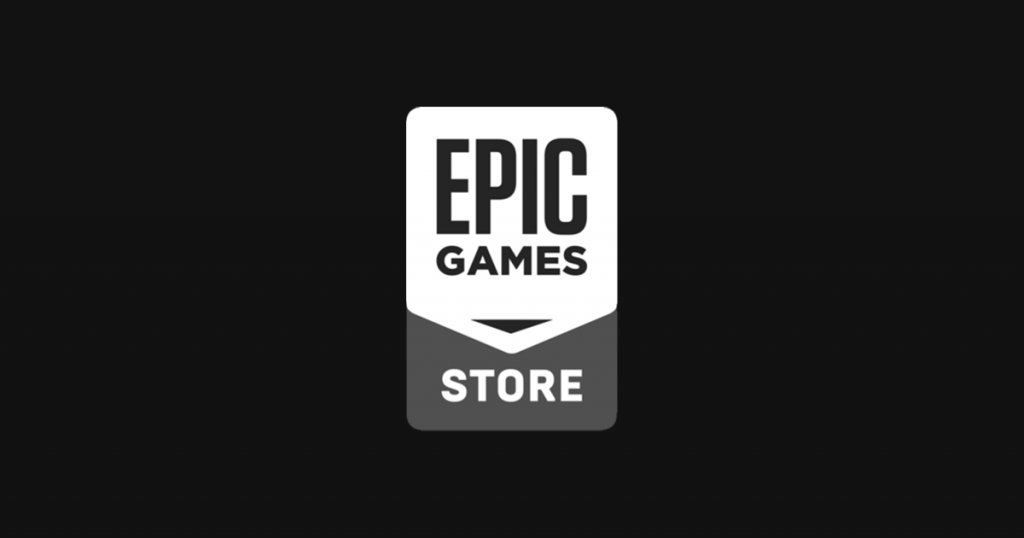 Логотип Epic Games Store на черном фоне