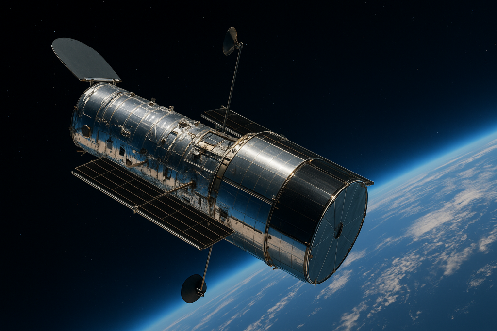 Телескоп Hubble на орбите Земли
