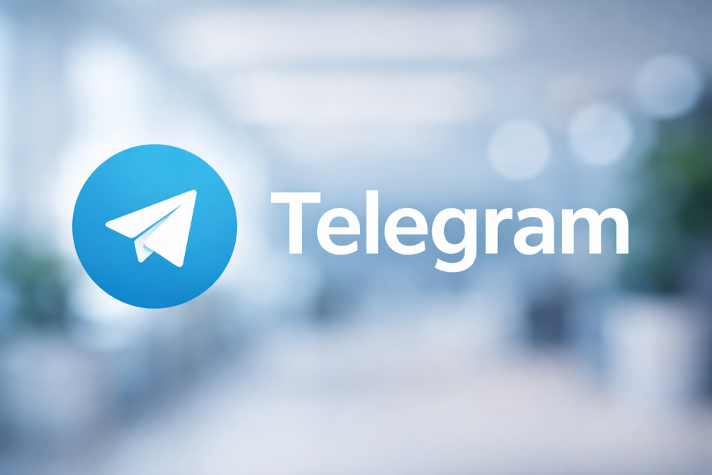 Логотип Telegram на светлом фоне во время замедления Telegram в России