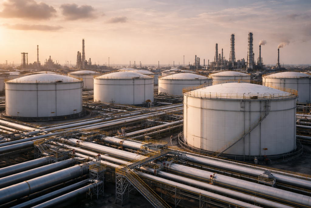 Нефтегазовая инфраструктура на Ближнем Востоке.