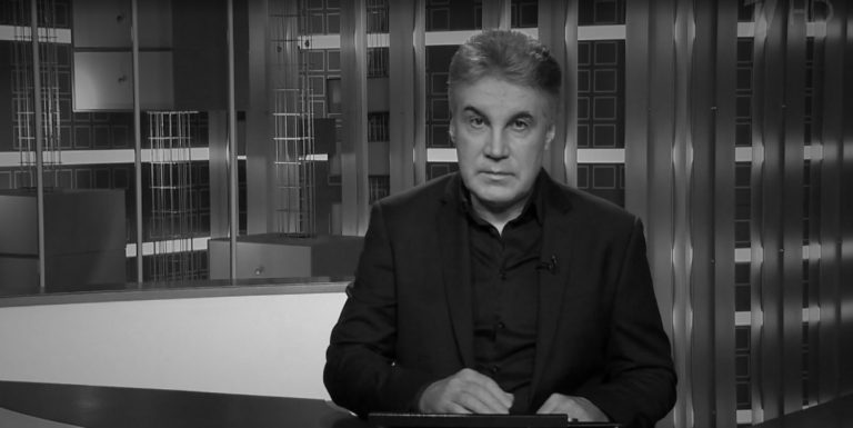 Пиманов в роли ведущего на программе "Человек и закон".