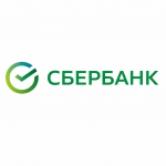 Логотип Сбербанка с зелёной надписью на белом фоне.