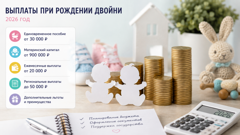 Семья с двойней на консультации у специалиста по оформлению выплат